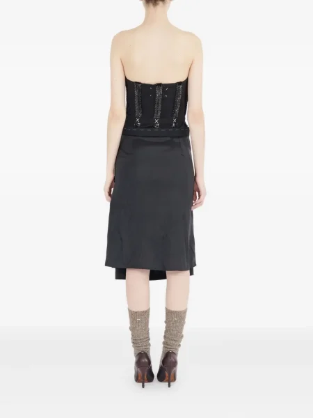 Rochie midi Maison Margiela până la genunchi de costum negru