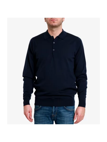 Sweter John Smedley wełniany niebieski