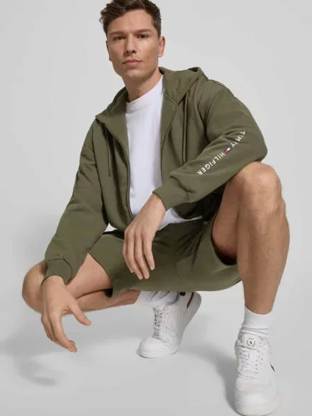 Bluza rozpinana o kroju relaxed fit z mieszanki bawełny Tommy Hilfiger khaki