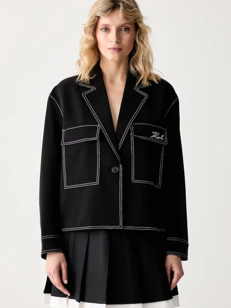 Karl Lagerfeld Prechodná bunda čierna