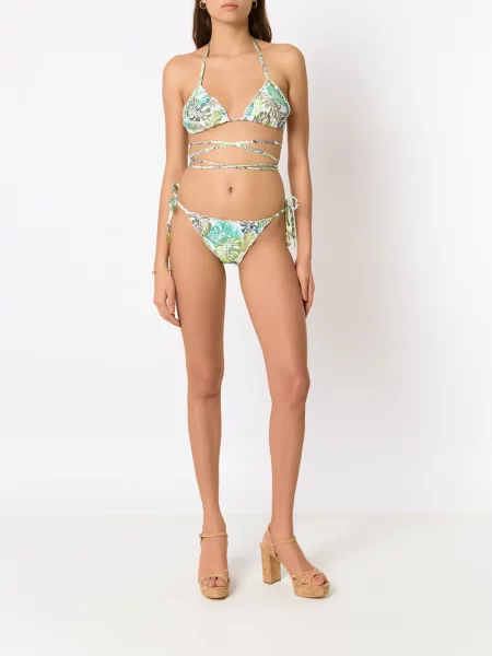 Raštuotas bikinis Amir Slama žalia