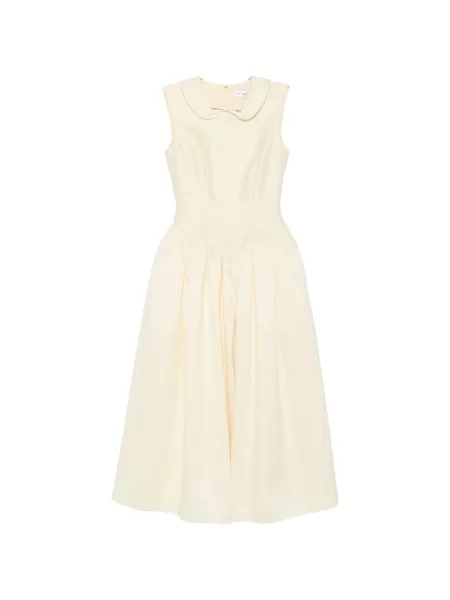 Rochie midi Self-portrait cu funde galben