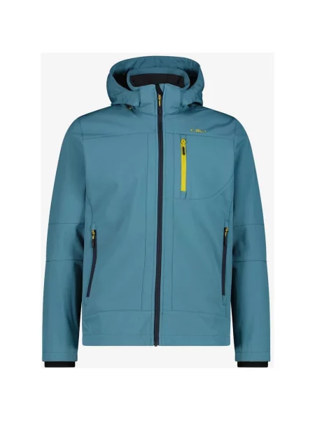 Kurtka CMP Zip Hood Softshell z odpinanym kapturem niebieska mgła 60 czarny