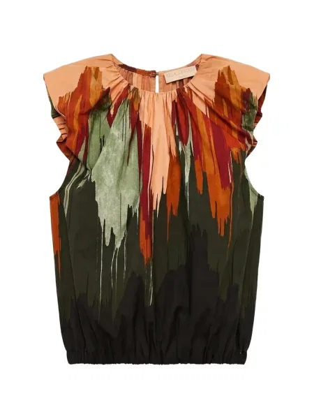 Top Ulla Johnson cu volane verde
