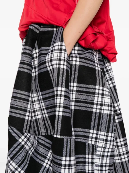 Pantaloni scurți Comme Des Garçons în carouri alb
