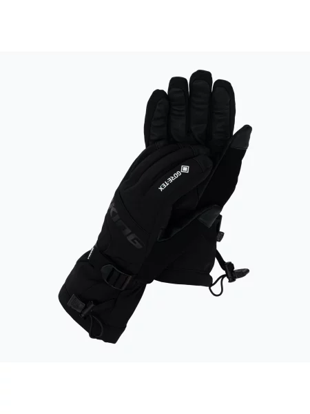 Pánske lyžiarske rukavice Viking Hudson GTX black čierna