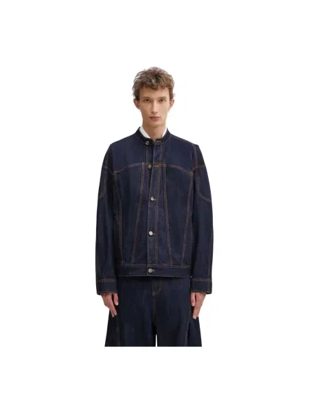 Ader Error kurtka jeansowa JACKET przejściowa niebieski