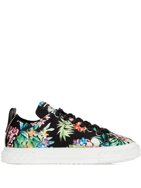 Sneakerși Giuseppe Zanotti cu model floral cu imagine negru