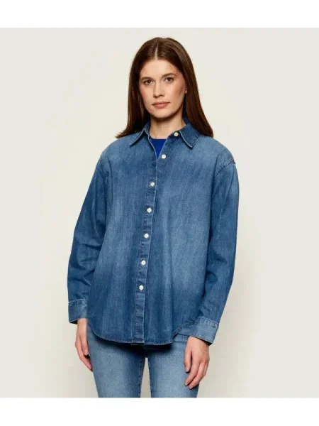 Calvin Klein Jeans De blugi cămașă | Oversize fit albastru