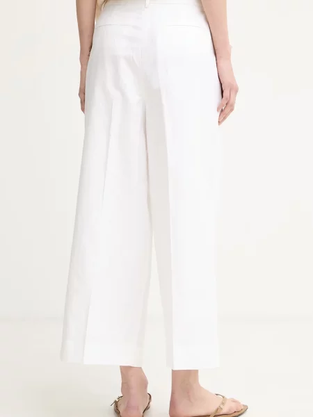 Michael Kors Spodnie Kobieta XS Spodnie Cropped Wide-Leg biały