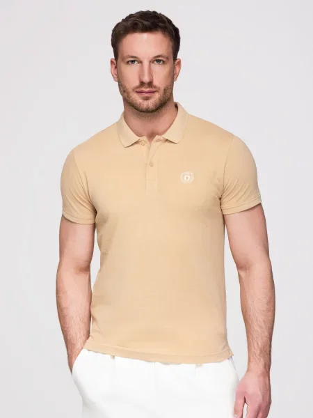 Tricou polo Ombre alb