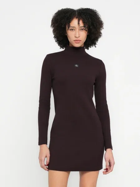 Calvin Klein Jeans Rochie tricotat ciclam maro