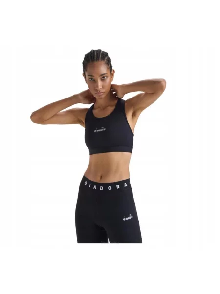 Stanik tenisowy Diadora Medium Bra czarny