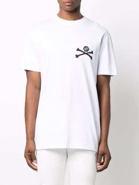 Tričko Philipp Plein s potiskem bílé