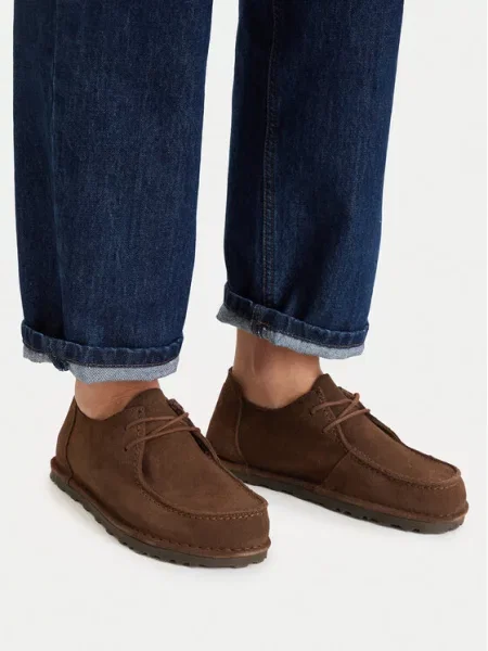 Semišové mokasíny Birkenstock hnedá
