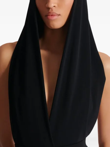 Body Balmain cu glugă negru