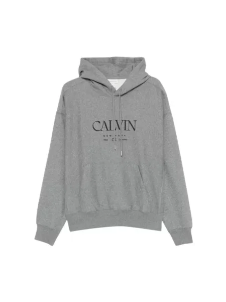 Calvin Klein bluza z kapturem gładka szary