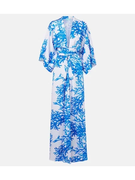 Rochie maxi Melissa Odabash cu imagine de costum albastru