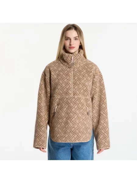 Яке Tommy Hilfiger Teddy Half Zip Jacket Beige Monogram Flag S бежово