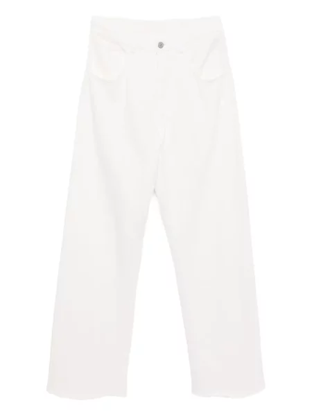Pantaloni Mm6 Maison Margiela alb