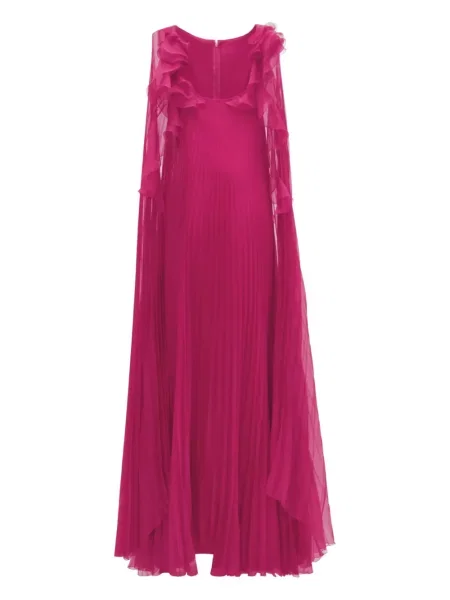 Rochie maxi Gemy Maalouf cu volane roz