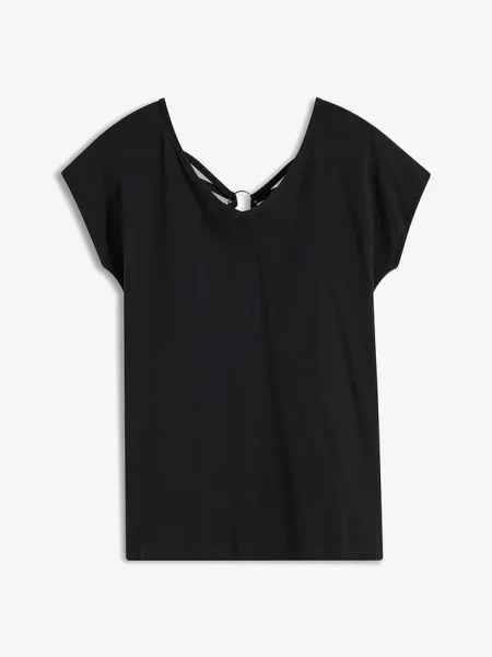 T-shirt z czystej bawełny organicznej czarna