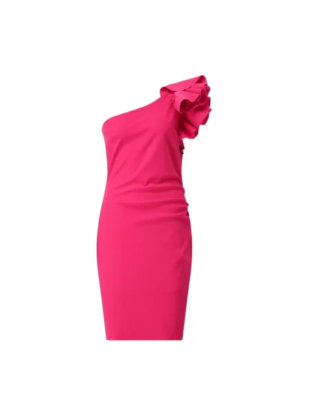 Mała mały sukienka mini Chiara Boni na jednym ramieniu różowa