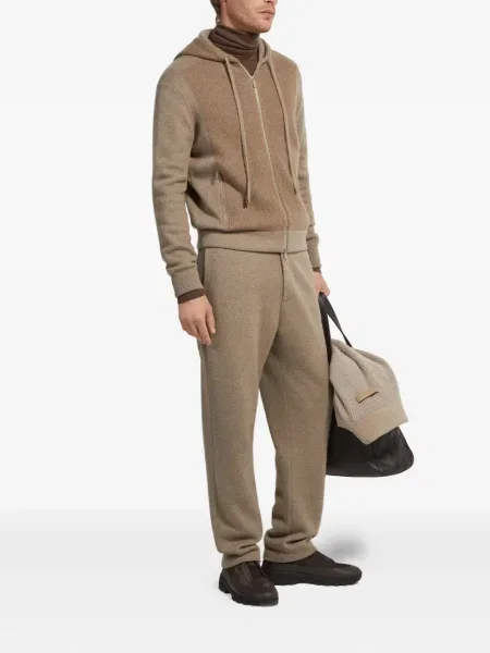 Кашмирени панталон Zegna кафяво