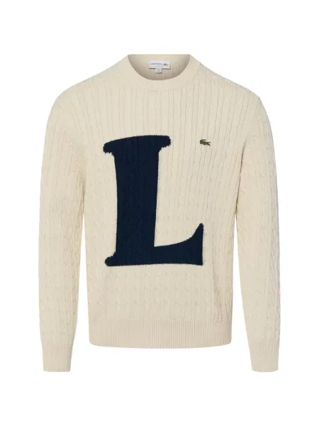 Lacoste swetry z dzianiny Mężczyźni 3 beżowy