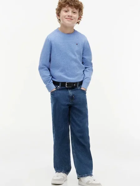 Tommy Hilfiger пуловер за деца от синьо