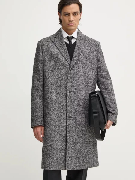 Calvin Klein palton din lana gri