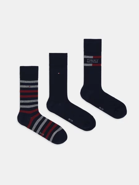 Чорапи Tommy Hilfiger 3 чифта тъмносиньо синьо