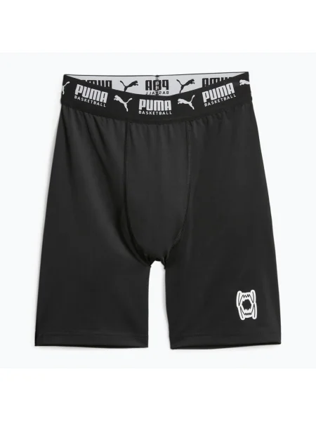 Pantaloni scurți de baschet pentru bărbați PUMA Hoops Team Baselayer puma black negru