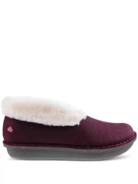 Szőrös szőrme díszítés otthoni papucs Clarks Originals lila