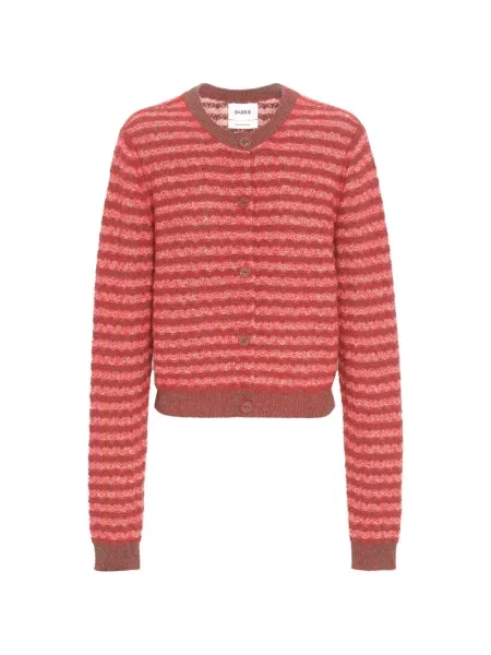 Cardigan Barrie cu dungi roșu