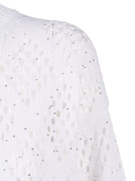 Pulover Peserico ajurat alb