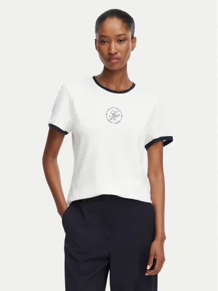Tommy Hilfiger Marškinėliai Th Roundal balta