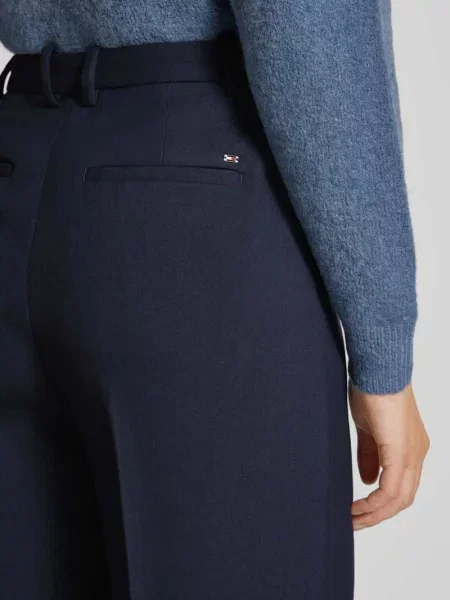 Tommy Hilfiger spodnie granatowy proste medium waist