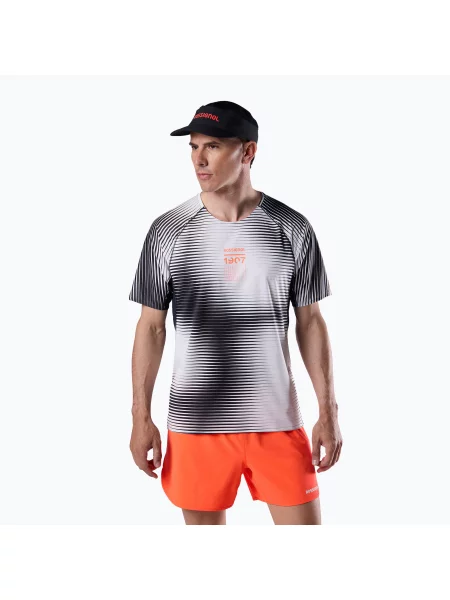 Tricou de alergare pentru bărbați Rossignol Sapa Ultra Tee black line fogg negru
