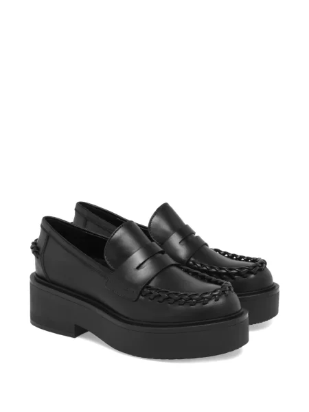 Pantofi loafer Gianvito Rossi țesuți negru