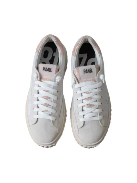 Sneakersy P448 skórzane białe