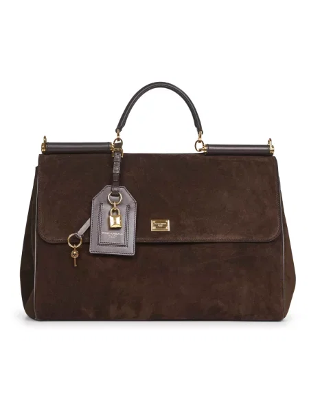 Torebka Dolce And Gabbana skórzana brązowa