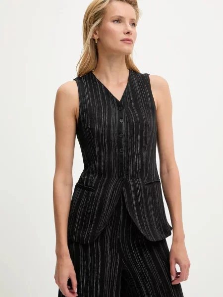 Platneni telovnik Answear.LAB črna