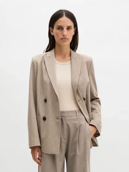 Блейзер Marc O’Polo вовна/віскоза коричневий