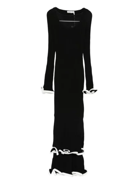 Rochie midi Simkhai cu volane până la genunchi de costum negru