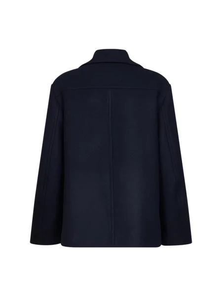 Płaszcz Dries Van Noten wełniany niebieski