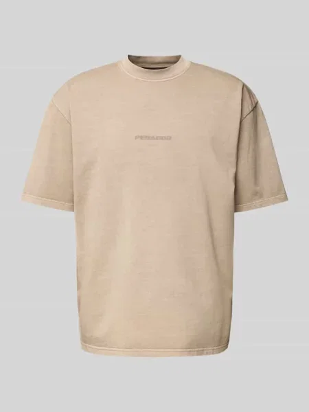 T-shirt z nadrukiem z logo Pegador beżowa