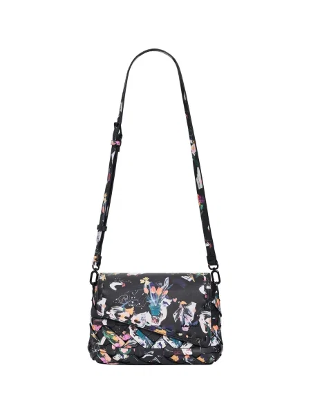Mini kabelka Desigual s potiskem černá