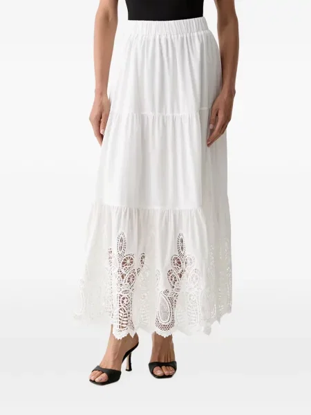 Fusta maxi Morgan cu broderie alb