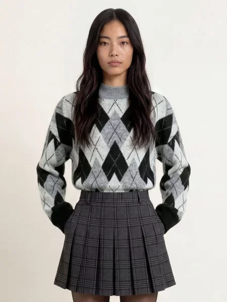 Cph Muse Sweter Cmargy grau czarny